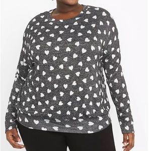 Long Sleeve Drop Shoulder, Banded Bottom Hacci Knit Top